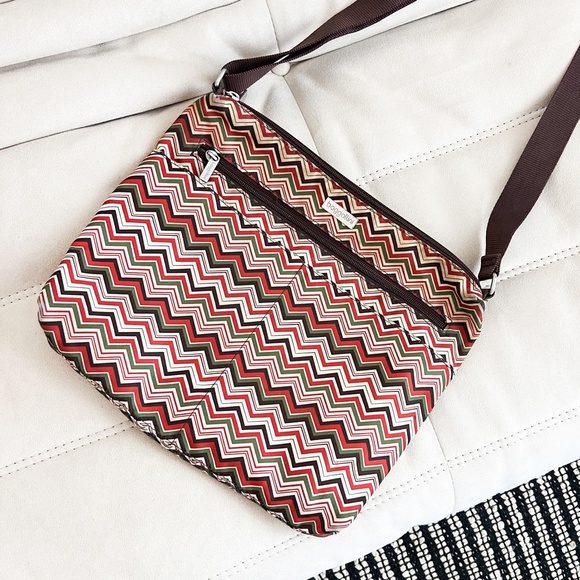 Awesome Baggallini Textile Shoulder Bag Pouch Purse - Picture 3 of 8